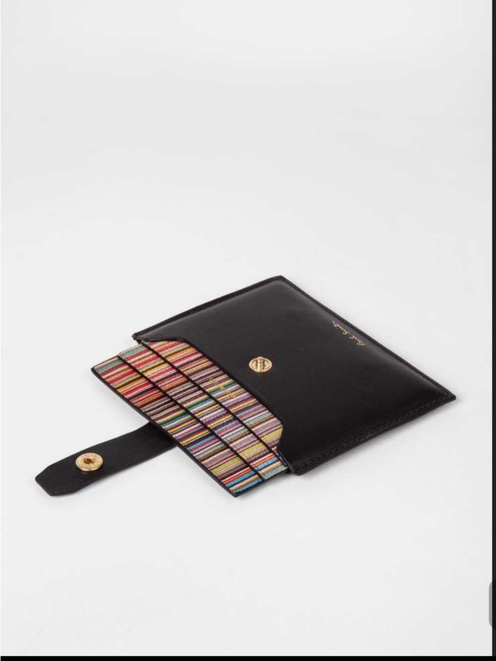 Paul Smith
Black Leather Credit Hard Holder With ‘Signature Stripe’ Pull Out - Picture 4 of 14